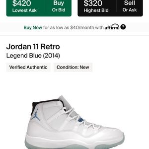 Jordan 11 Legend Blue